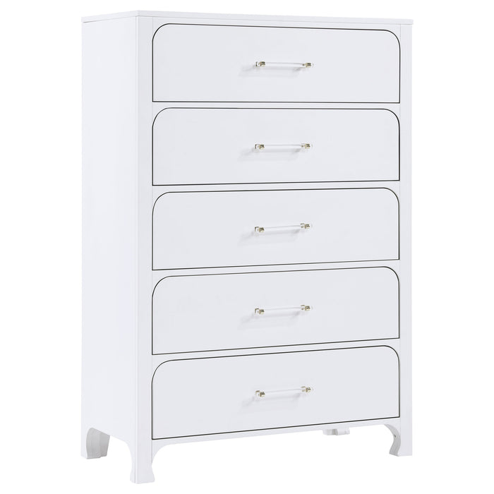 Coaster Anastasia 5-drawer Bedroom Chest Pearl White Default Title