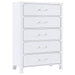 Coaster Anastasia 5-drawer Bedroom Chest Pearl White Default Title