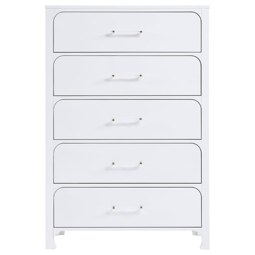 Coaster Anastasia 5-drawer Bedroom Chest Pearl White Default Title