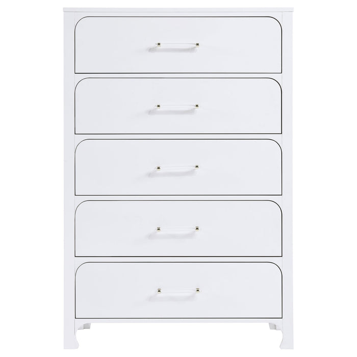 Coaster Anastasia 5-drawer Bedroom Chest Pearl White Default Title