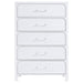 Coaster Anastasia 5-drawer Bedroom Chest Pearl White Default Title