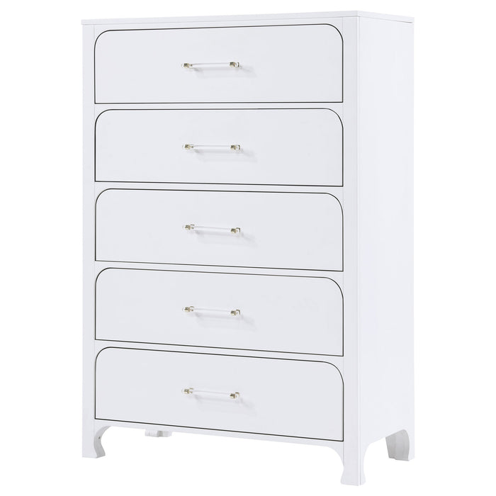 Coaster Anastasia 5-drawer Bedroom Chest Pearl White Default Title