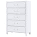 Coaster Anastasia 5-drawer Bedroom Chest Pearl White Default Title