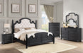 Coaster Celina Bed with Upholstered Headboard Black and Beige King