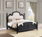 Coaster Celina Bed with Upholstered Headboard Black and Beige King