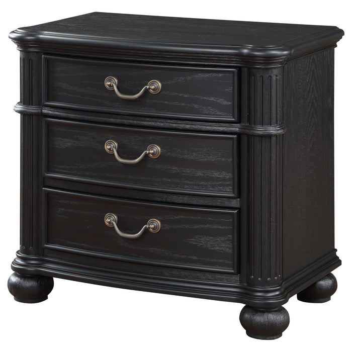 Coaster Celina 3-drawer Nightstand Bedside Table Black Default Title