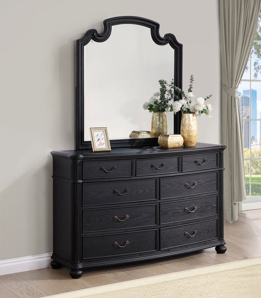 Coaster Celina 9-drawer Bedroom Dresser with Mirror Black With Mirror
