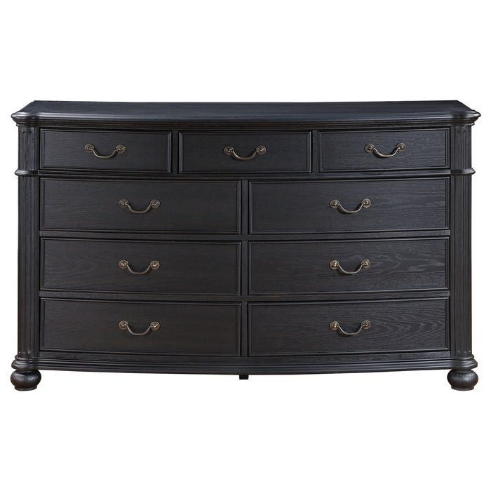 Coaster Celina 9-drawer Bedroom Dresser with Mirror Black No Mirror