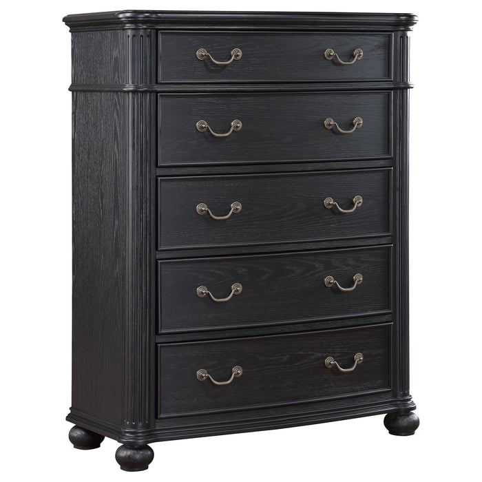 Coaster Celina 5-drawer Bedroom Chest Black Default Title