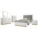 Coaster Caraway Bedroom Set with LED Headboard White and Grey Eastern King Set of 5