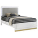 Coaster Caraway Bed with LED Headboard White and Grey Cal King