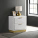 Coaster Caraway 2-drawer Nightstand Bedside Table White Default Title