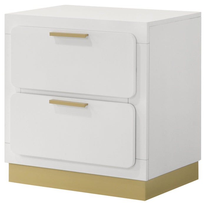 Coaster Caraway 2-drawer Nightstand Bedside Table White Default Title