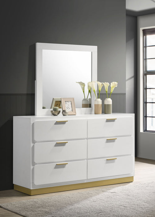 Coaster Caraway 6-drawer Bedroom Dresser with Mirror White No Mirror