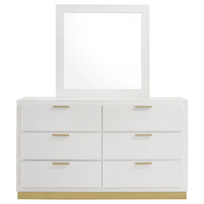 Coaster Caraway 6-drawer Bedroom Dresser with Mirror White No Mirror