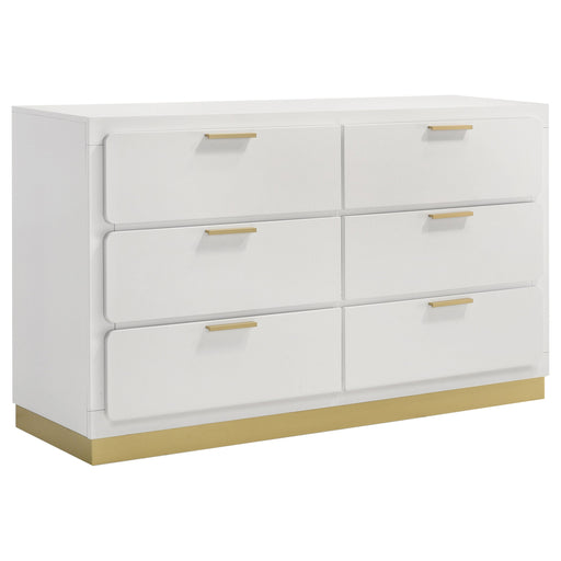 Coaster Caraway 6-drawer Bedroom Dresser with Mirror White No Mirror