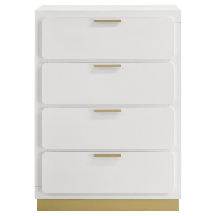 Coaster Caraway 4-drawer Bedroom Chest White Default Title