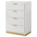 Coaster Caraway 4-drawer Bedroom Chest White Default Title