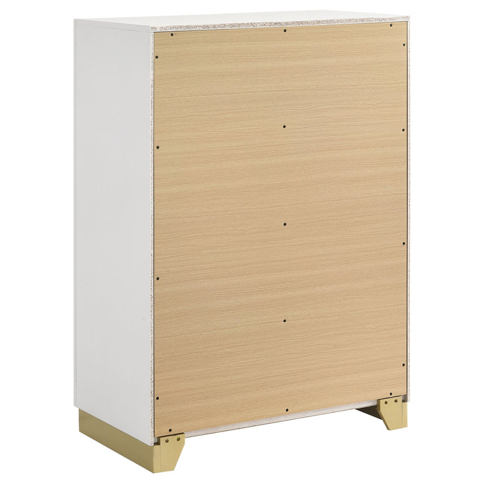 Coaster Caraway 4-drawer Bedroom Chest White Default Title