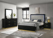 Coaster Caraway Bedroom Set with LED Headboard Black and Grey Cal King Set of 5