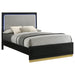 Coaster Caraway Bed with LED Headboard Black and Grey Cal King