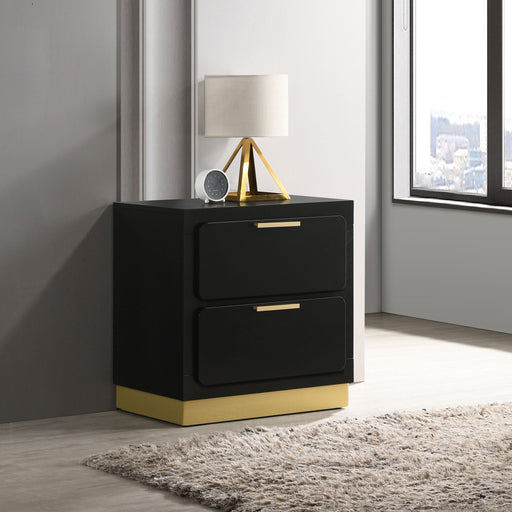 Coaster Caraway 2-drawer Nightstand Bedside Table Black Default Title