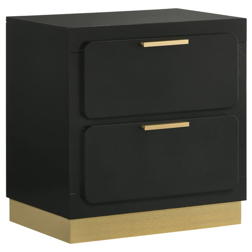 Coaster Caraway 2-drawer Nightstand Bedside Table Black Default Title