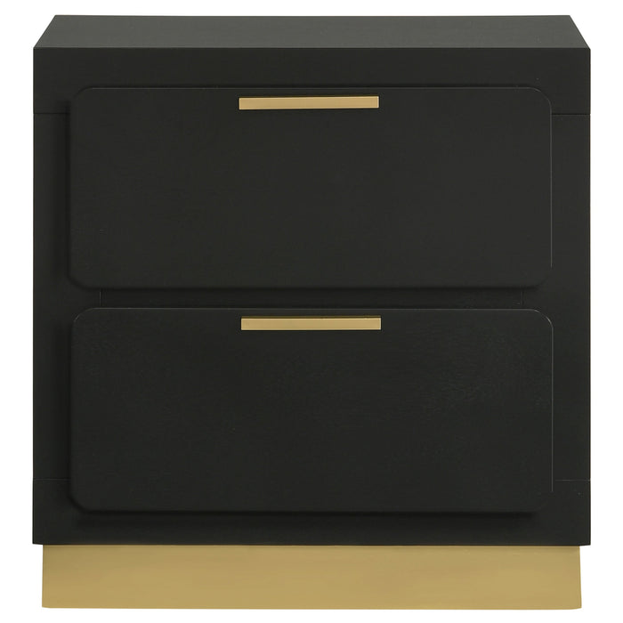 Coaster Caraway 2-drawer Nightstand Bedside Table Black Default Title