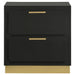 Coaster Caraway 2-drawer Nightstand Bedside Table Black Default Title