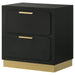 Coaster Caraway 2-drawer Nightstand Bedside Table Black Default Title