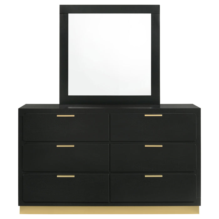 Coaster Caraway 6-drawer Bedroom Dresser with Mirror Black No Mirror