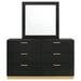 Coaster Caraway 6-drawer Bedroom Dresser with Mirror Black No Mirror