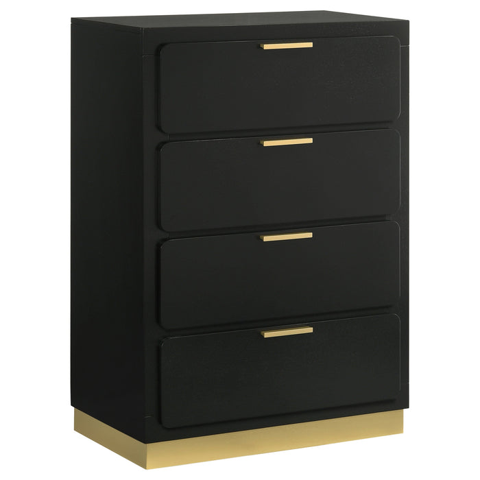 Coaster Caraway 4-drawer Bedroom Chest Black Default Title