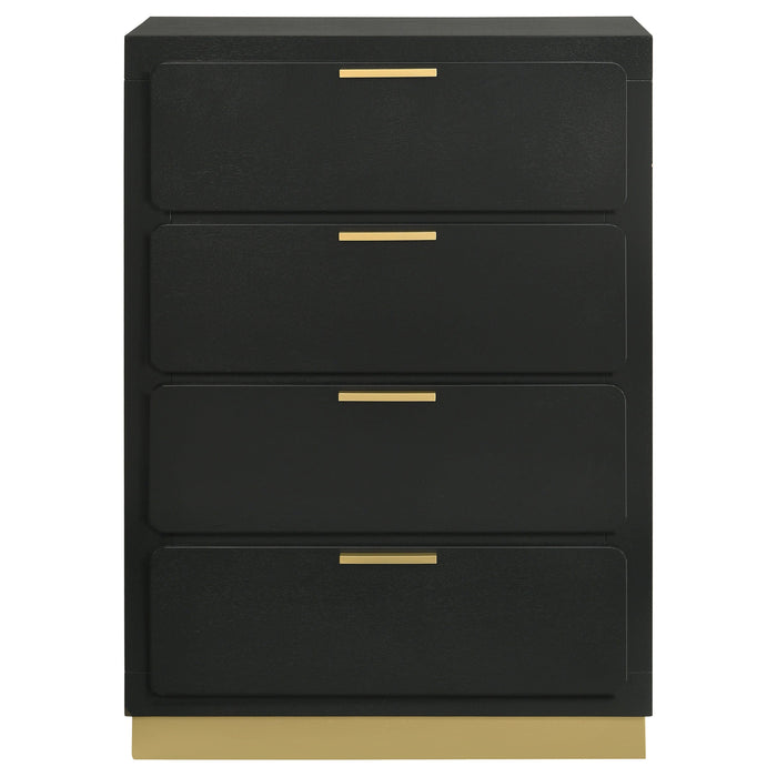 Coaster Caraway 4-drawer Bedroom Chest Black Default Title