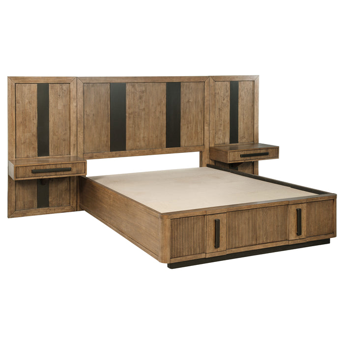 Terrace 6-piece Eastern King Panel Bedroom Set Ash Brown