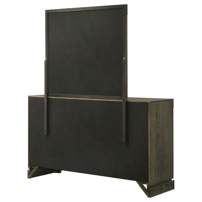 Gran Park 6-drawer Dresser and Mirror Dark Cocoa