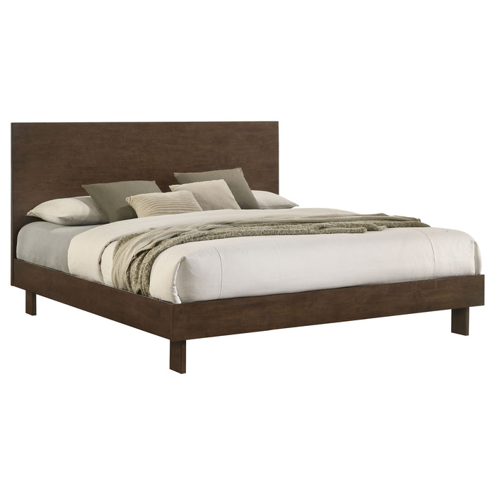 Glenwood 48-inch Eastern King Platform Panel Bed Warm Brown