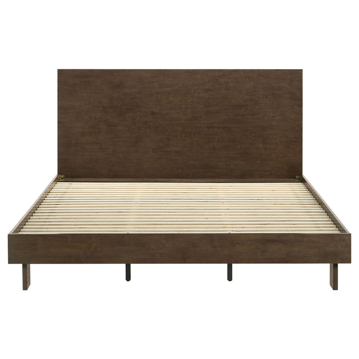 Glenwood 48-inch Eastern King Platform Panel Bed Warm Brown