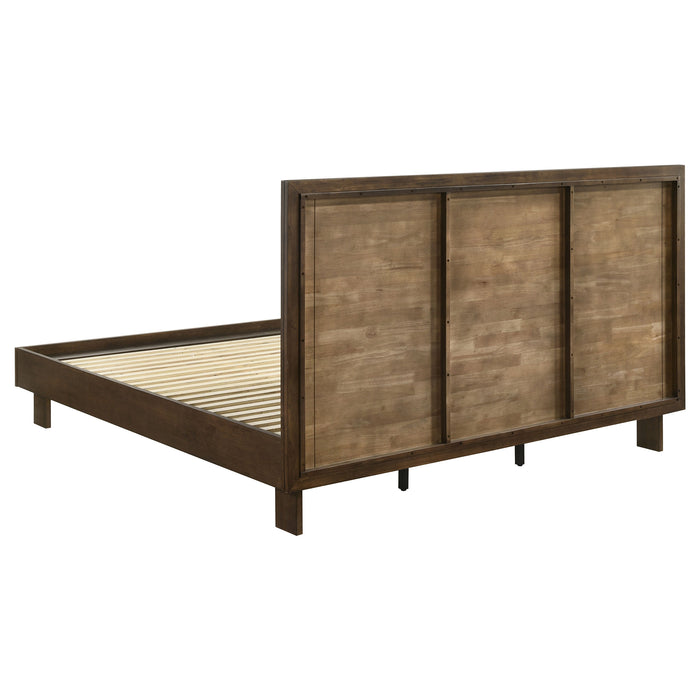 Glenwood 48-inch Eastern King Platform Panel Bed Warm Brown