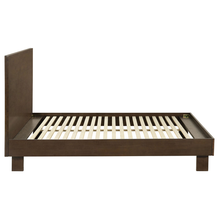 Glenwood 48-inch Queen Platform Panel Bed Warm Brown