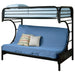 Coaster Montgomery Twin Over Futon Bunk Bed Glossy Black Default Title