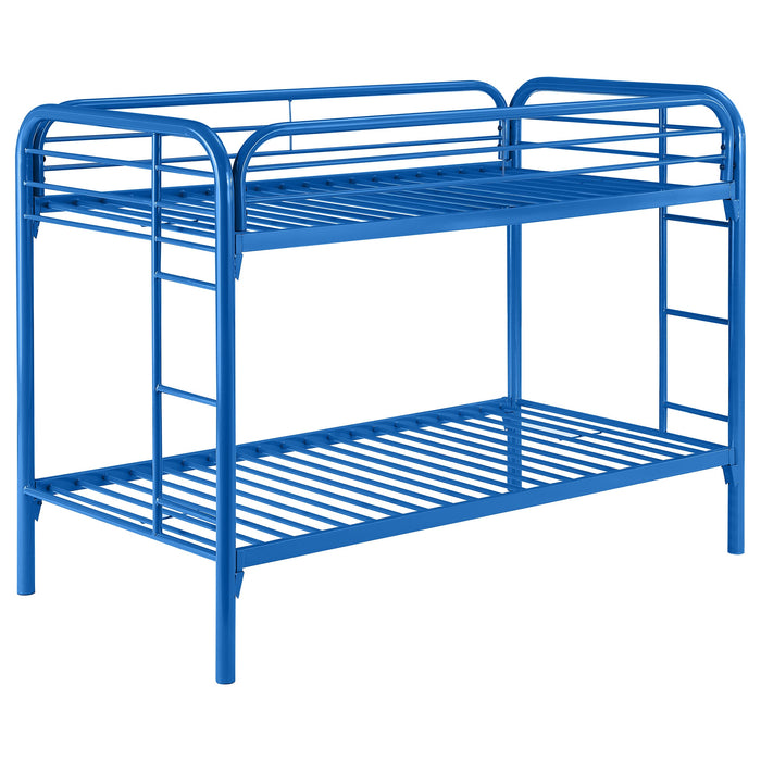 Coaster Morgan Twin Over Twin Bunk Bed Blue Default Title