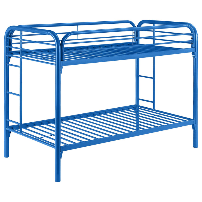 Coaster Morgan Twin Over Twin Bunk Bed Blue Default Title