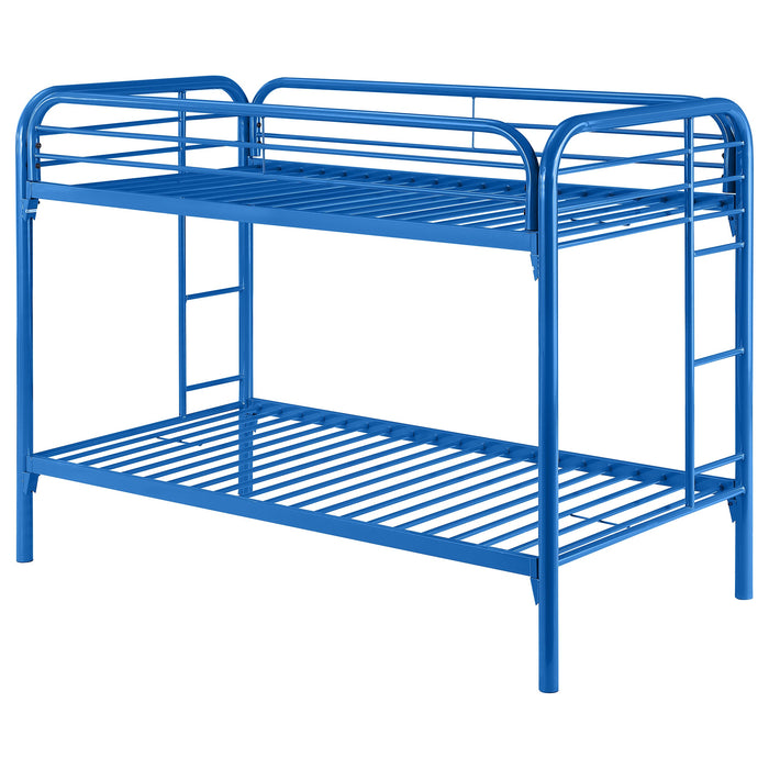 Coaster Morgan Twin Over Twin Bunk Bed Blue Default Title