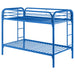 Coaster Morgan Twin Over Twin Bunk Bed Blue Default Title