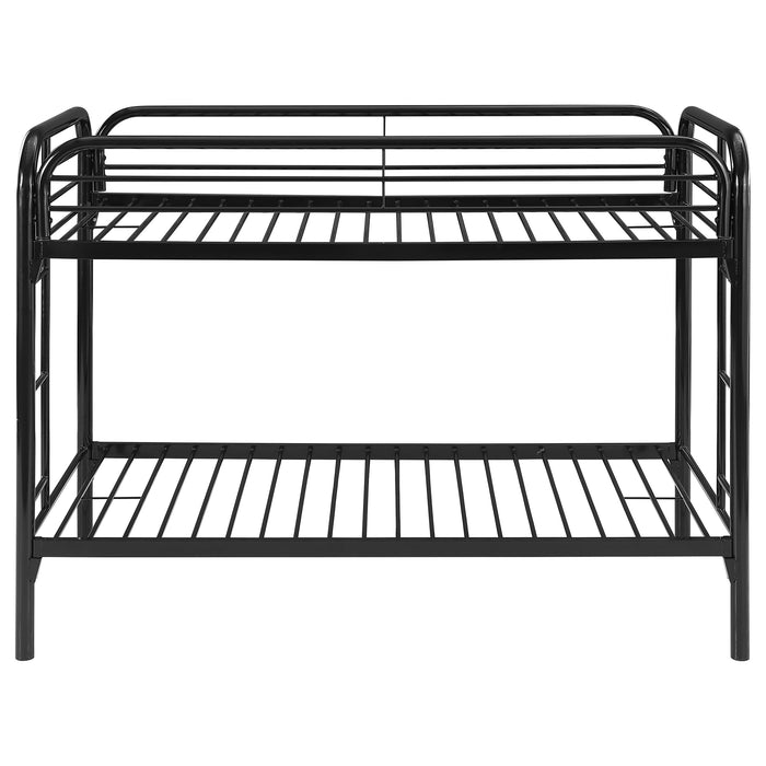 Coaster Morgan Twin Over Twin Bunk Bed Black Default Title