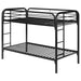 Coaster Morgan Twin Over Twin Bunk Bed Black Default Title