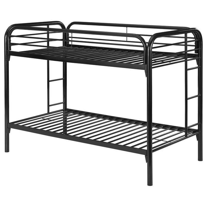 Coaster Morgan Twin Over Twin Bunk Bed Black Default Title