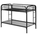 Coaster Morgan Twin Over Twin Bunk Bed Black Default Title