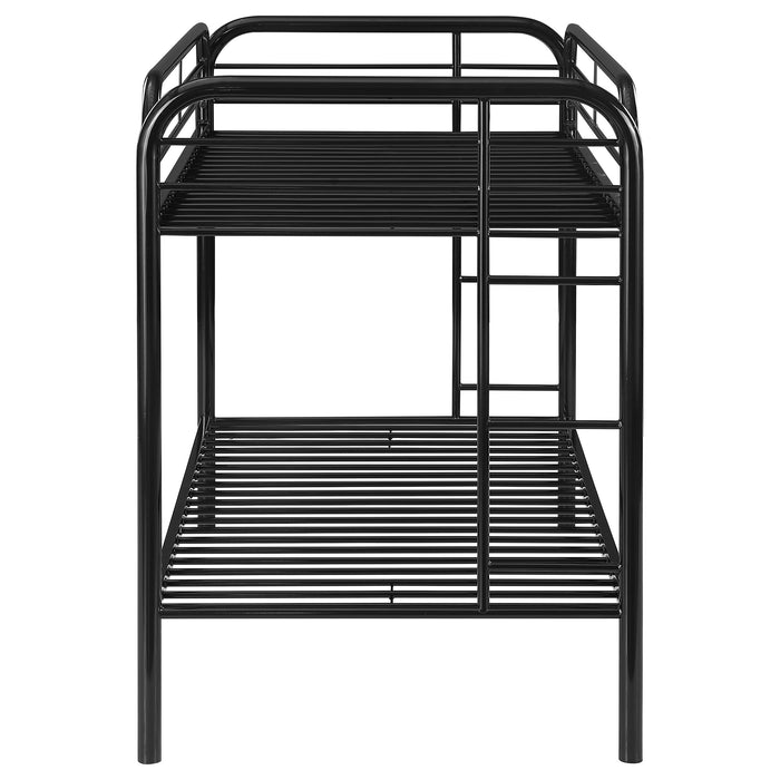 Coaster Morgan Twin Over Twin Bunk Bed Black Default Title